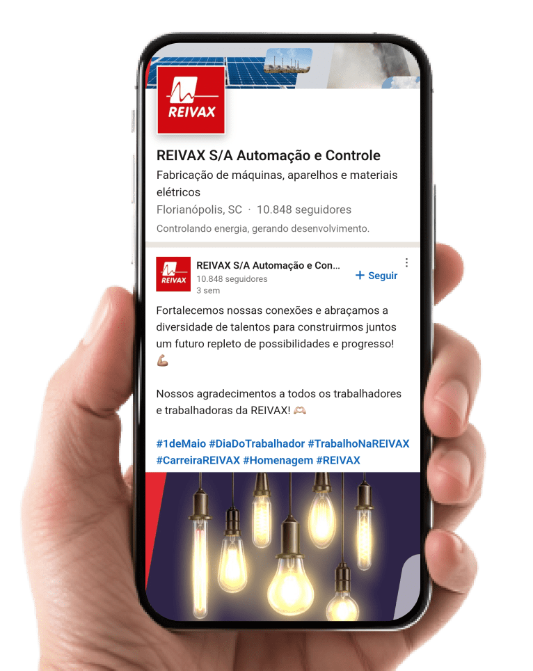 Imagem Smartphone Linkedin Reivax